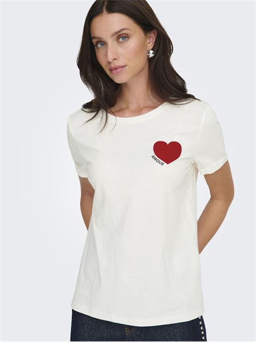 ONLY | 15366452/Cloud Dancer Heart barrados